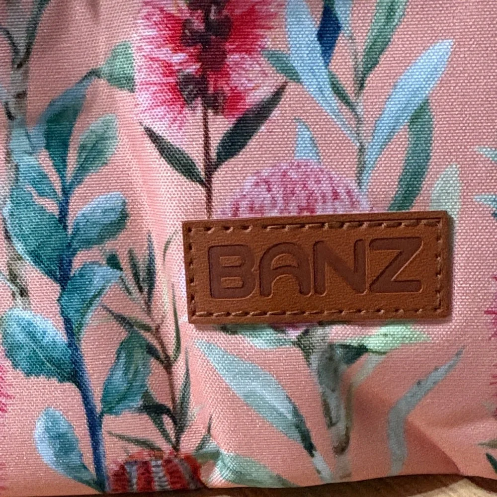 Banz Waratah Apricot Floral Insulated Lunch Tote Bag New